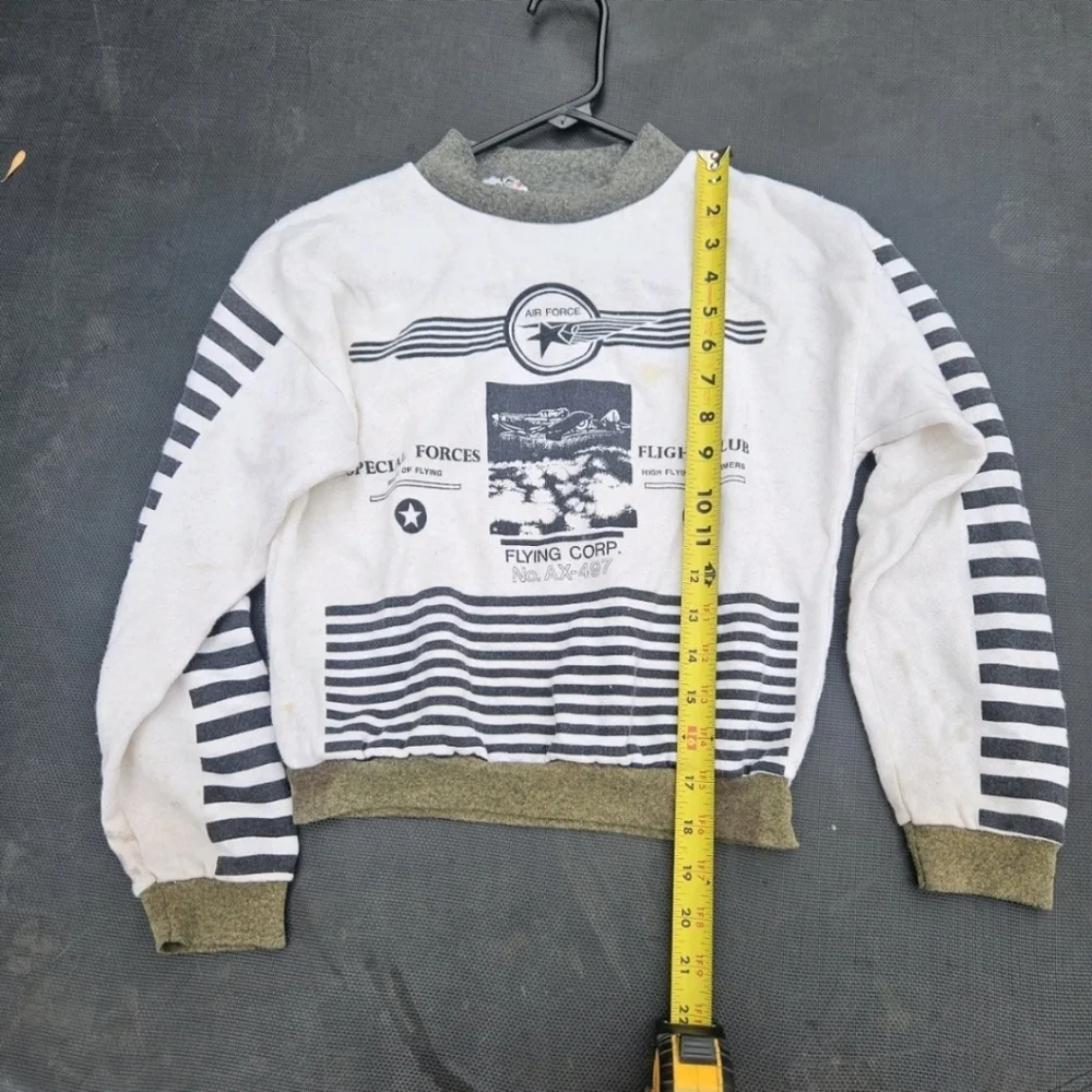 Vintage U.S.A AIR FORCE Sweatshirt Fightclub Boys 8-10  80s/90s grunge gorpcore